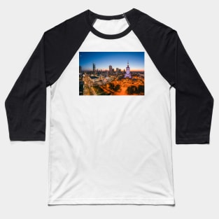 Warsaw city center at dusk Baseball T-Shirt